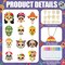 DIY Unfinished Sugar Skull Ornaments Halloween Hanging Blank Skull Crafts with Rope and Coloring Pen for Dia De Los Muertos Party Decorations